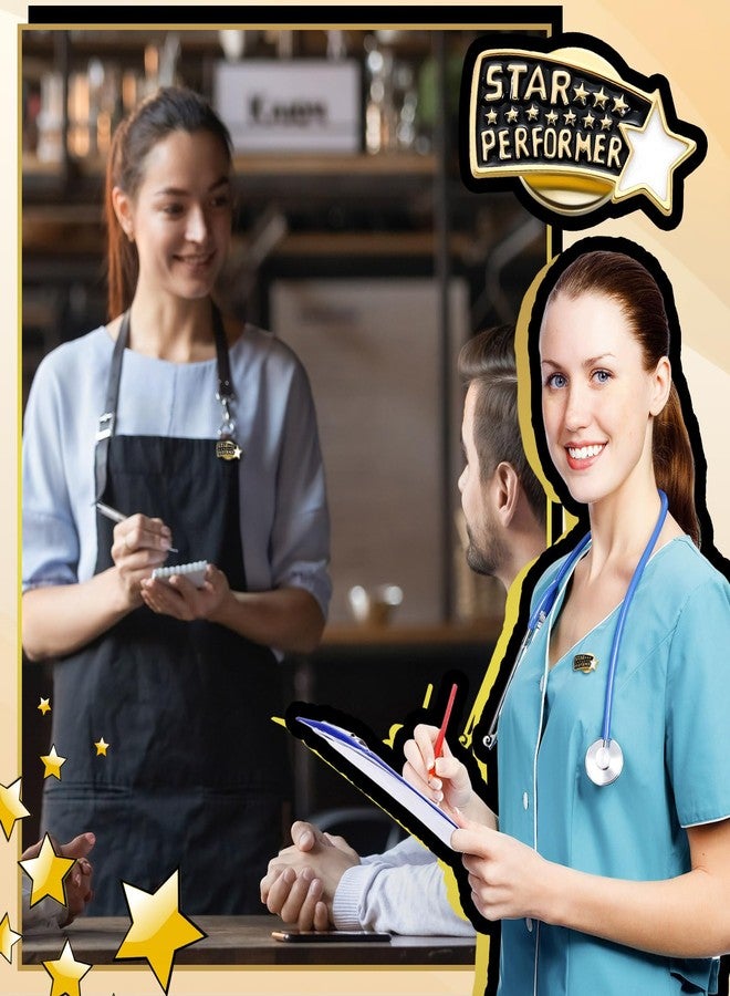 Tondiamo 120 Employee of The Month Star Pins Bulk Star Performer Appreciation Gifts for Staff Coworker Teacher Volunteer Recognition Pins Christmas Gifts Bulk for Team - Image 5